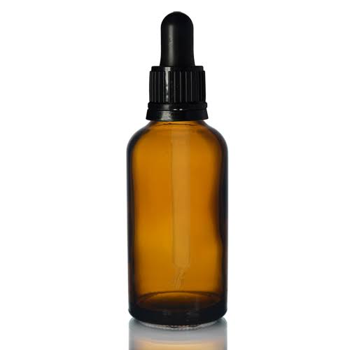 AMBER BOTTLE DROPPER 50ML W DROPPER