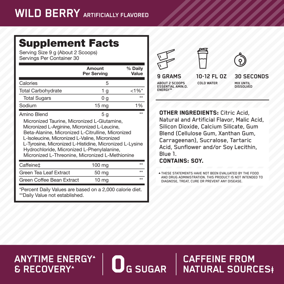 OPTIMUM NUTRITION AMINO ENERGY