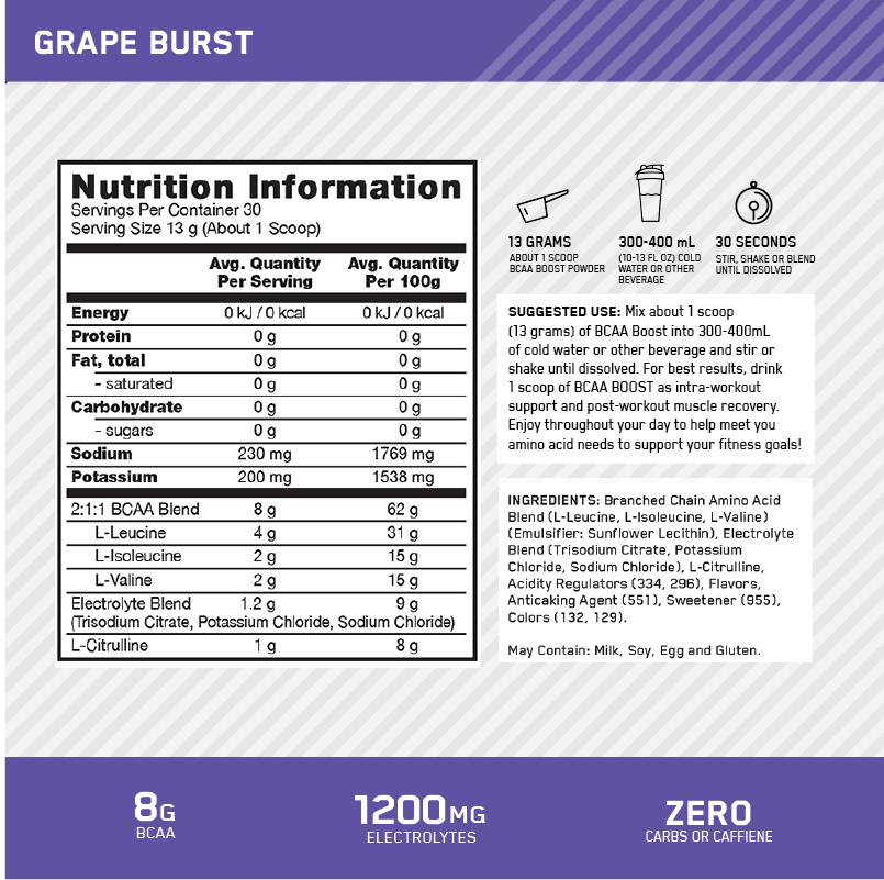 OPTIMUM NUTRITION BCAA BOOST