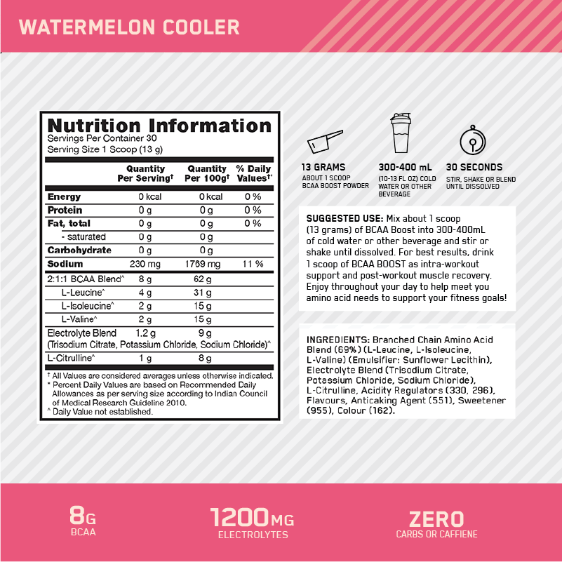 OPTIMUM NUTRITION BCAA BOOST