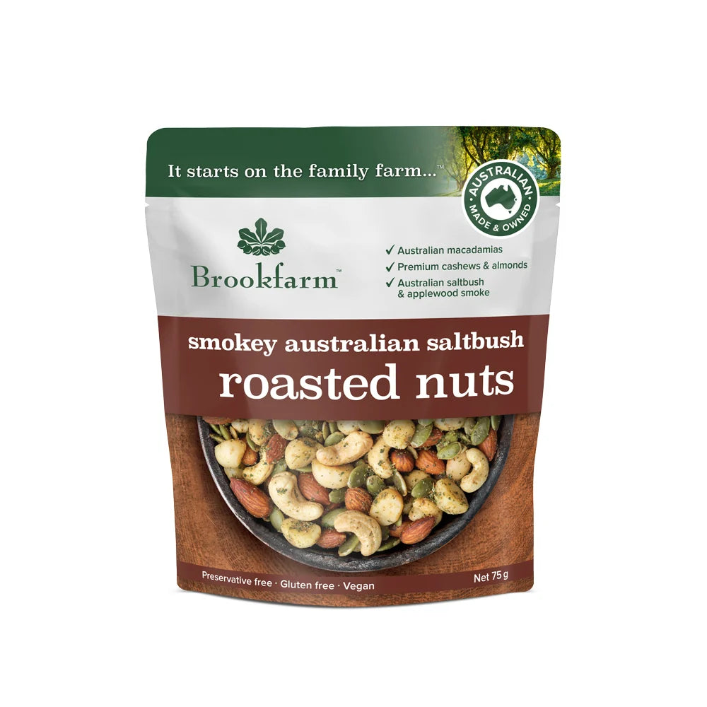 BROOKFARM SMOKEY ROASTED NUTS 75G