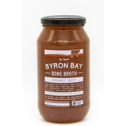 BYRON BAY BONE BROTH ORGANIC BEEF 500ML