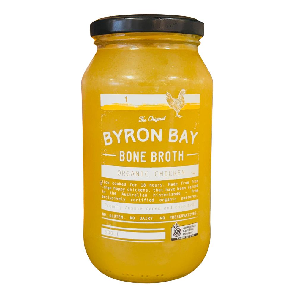 BYRON BAY ORGANIC CHICKEN BROTH 500ML