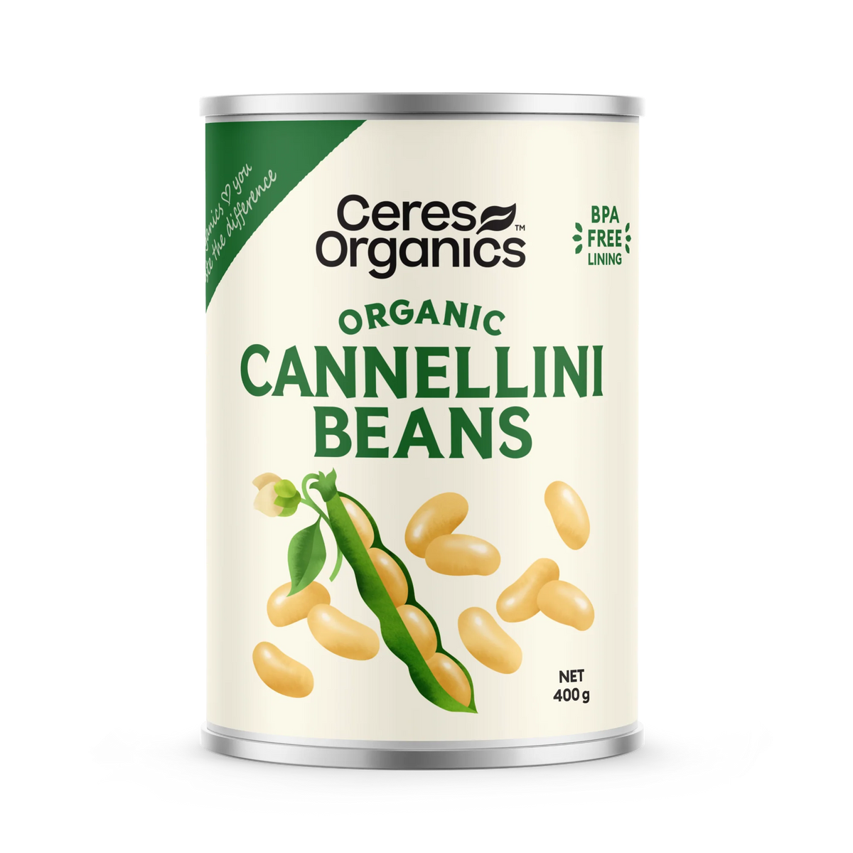 CERES ORGANICS CANNELLINI BEANS 400G CAN