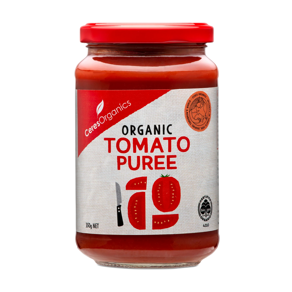 CERES ORG TOMATO PUREE 350G