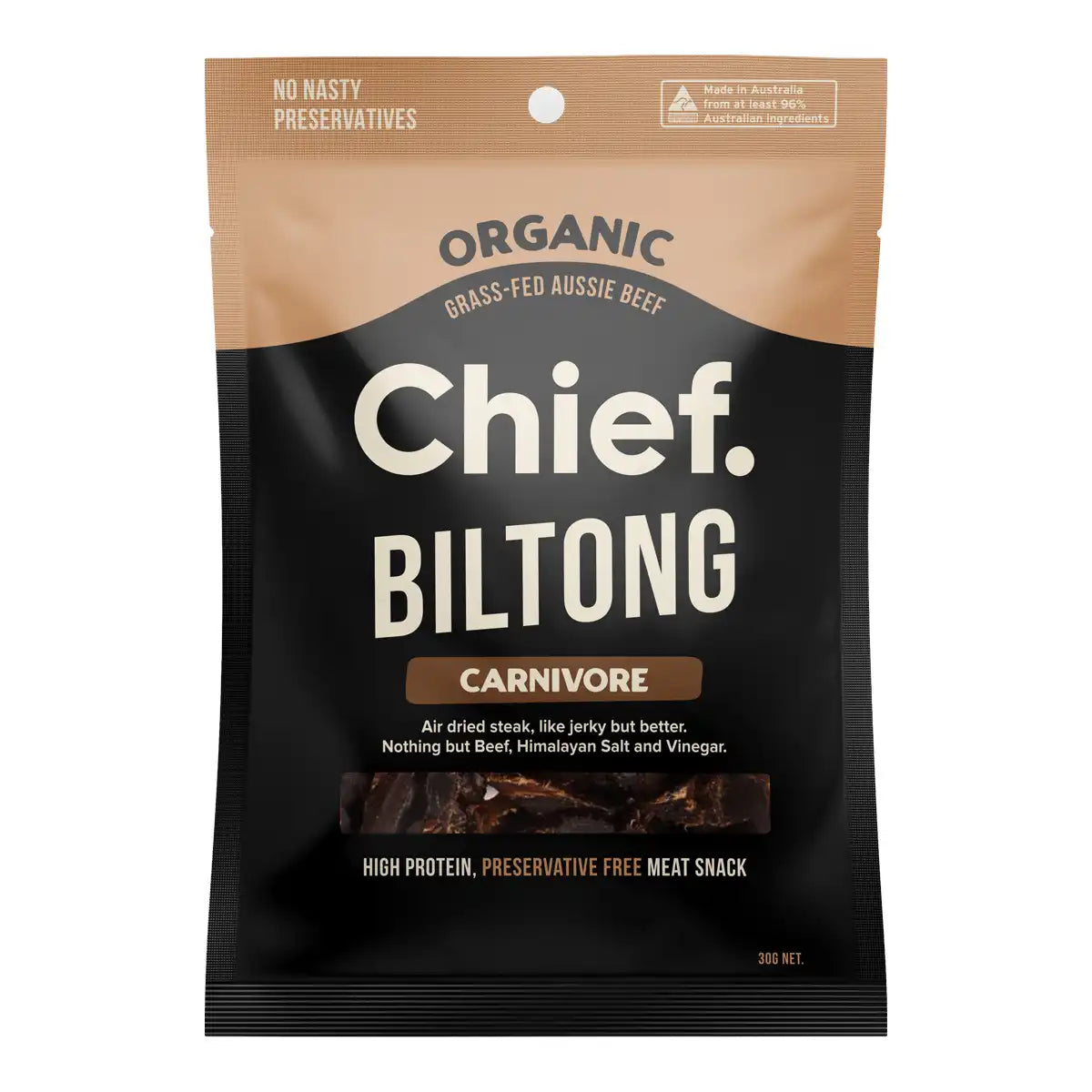 CHIEF GRASS FED BILTONG CARNIVORE 30G