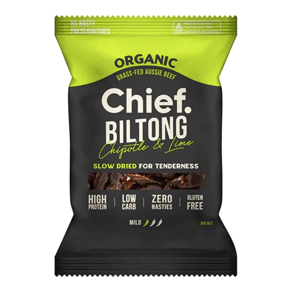 CHIEF GRASS FED BILTONG MEXICAN 30G
