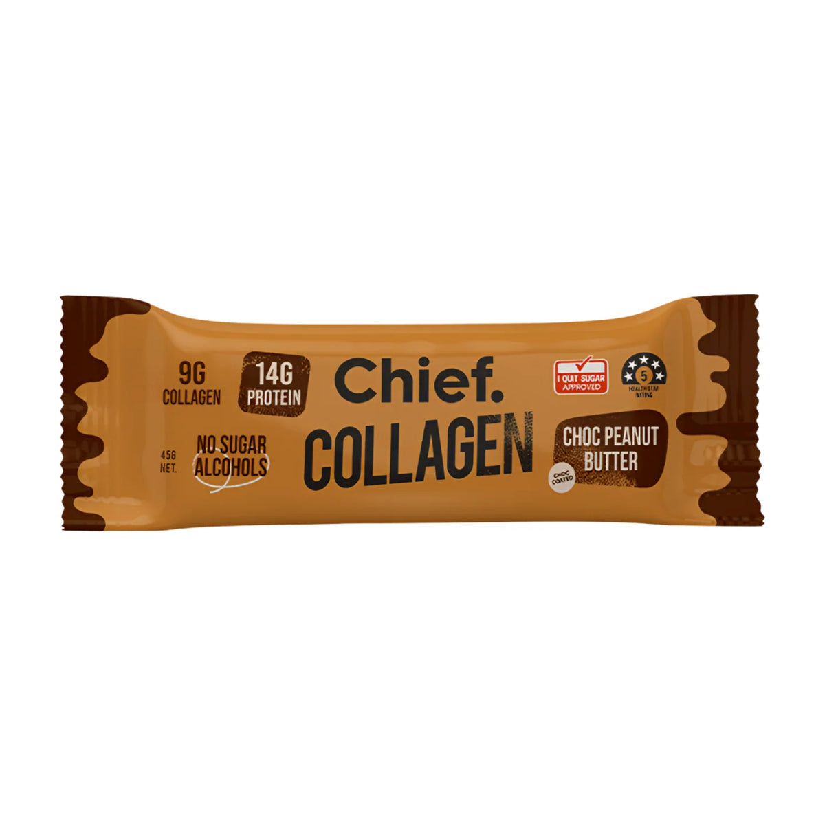 CHIEF COLLAGEN PROTEIN BAR - PEANUT BUTTER 45G