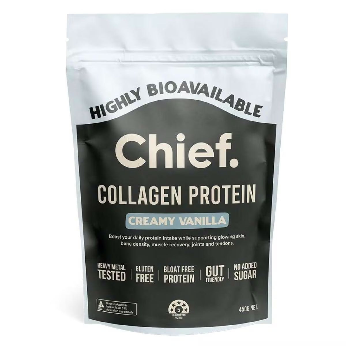 CHIEF COLLAGEN PROTEIN VANILLA 450G