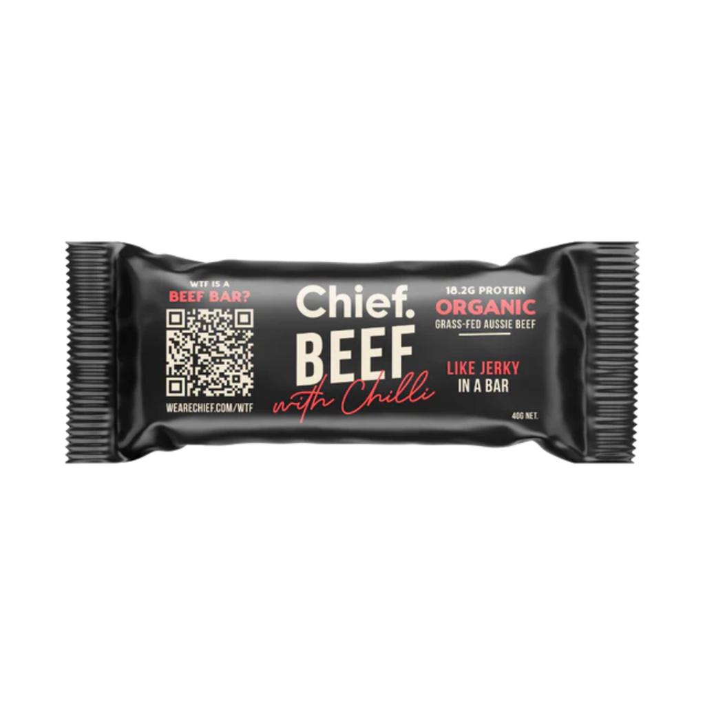 CHIEF GRASS FED BEEF WITH CHILLI BAR 40G