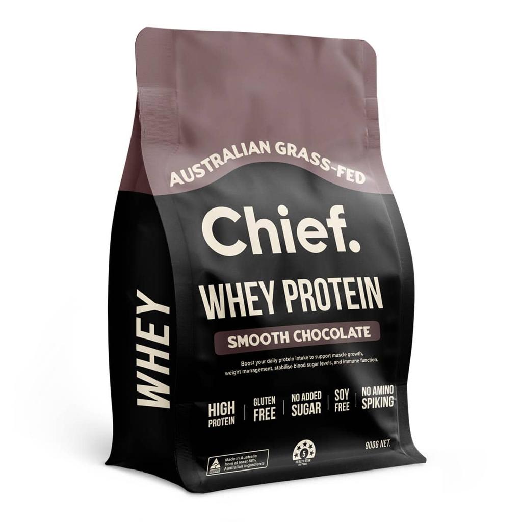 CHIEF WHEY PROTEIN CONC SMOOTH CHOC 900G