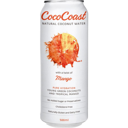COCO COAST COCONUT WATER MANGO 500ML