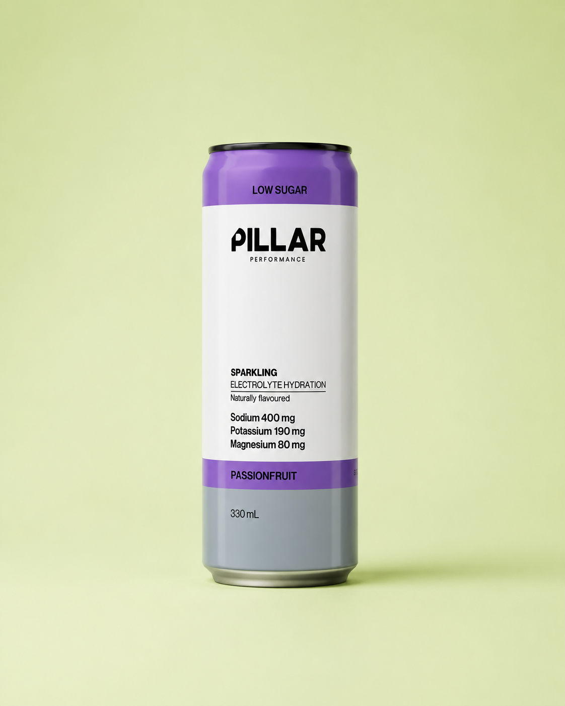 PILLAR SPARKLING ELECTROLYTE HYDRATION PASSIONFRUIT 330ML