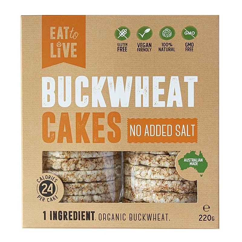 EAT TO LIVE BUCKWHEAT CAKES NO ADDED SALT