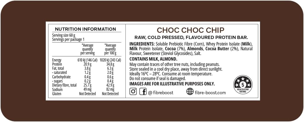 FIBRE BOOST CHOC CHOC CHIP 60G