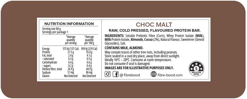FIBRE BOOST CHOC MALT 60G