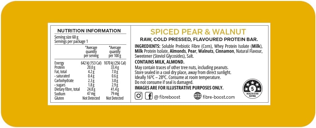 FIBRE BOOST SPICED PEAR AND WALNUT 60G