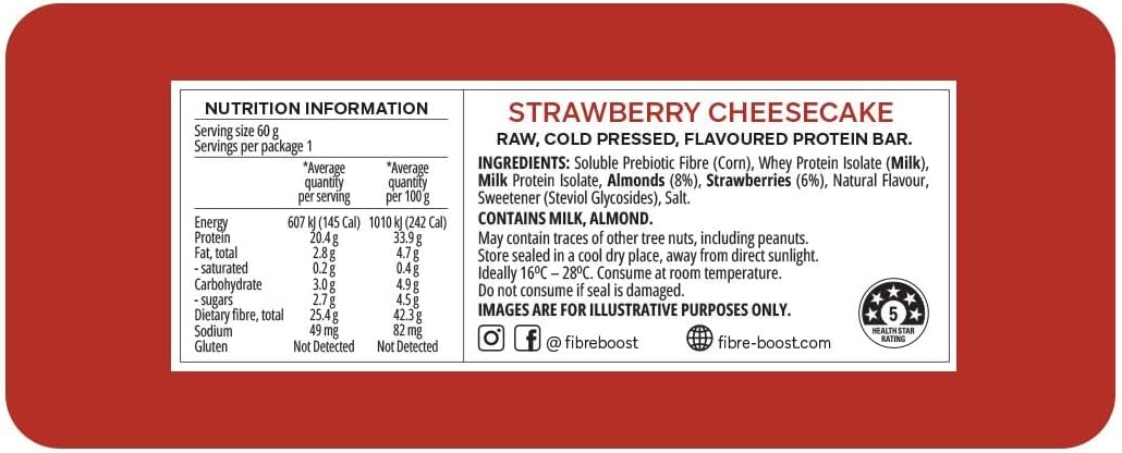 FIBRE BOOST STRAWBERRY CHEESECAKE 60G