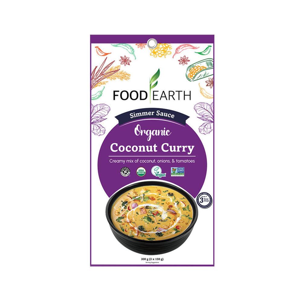 FOOD EARTH ORGANIC SIMMER SAUCE COCONUT CURRY 300G (2X150G)