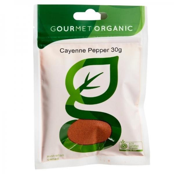 GOURMET ORGANIC CAYENNE PEPPER 30G SACHET