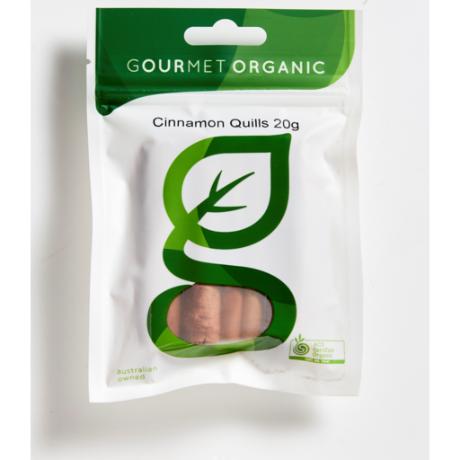 GOURMET ORGANIC CINNAMON QUILLS 20G SACHET X 1