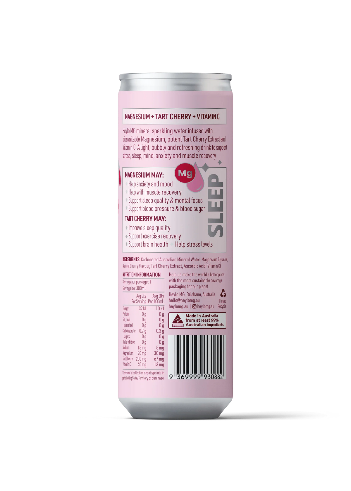 HEYLO MAG SPARKLING SLEEP CHERRY 300ML