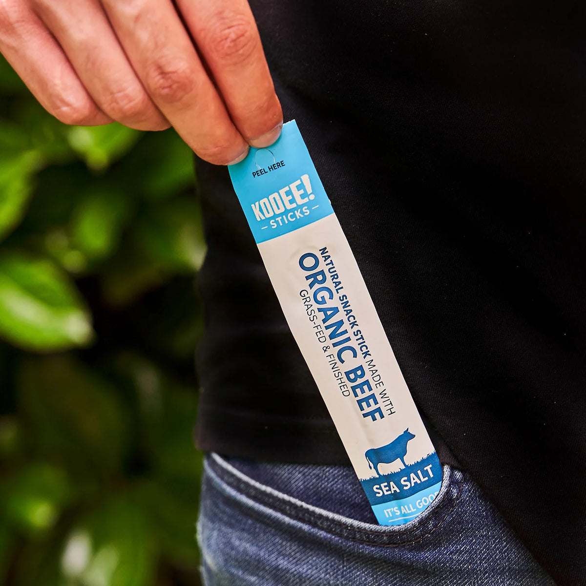KOOEE SNACK STICK ORGANIC BEEF SEA SALT 25G