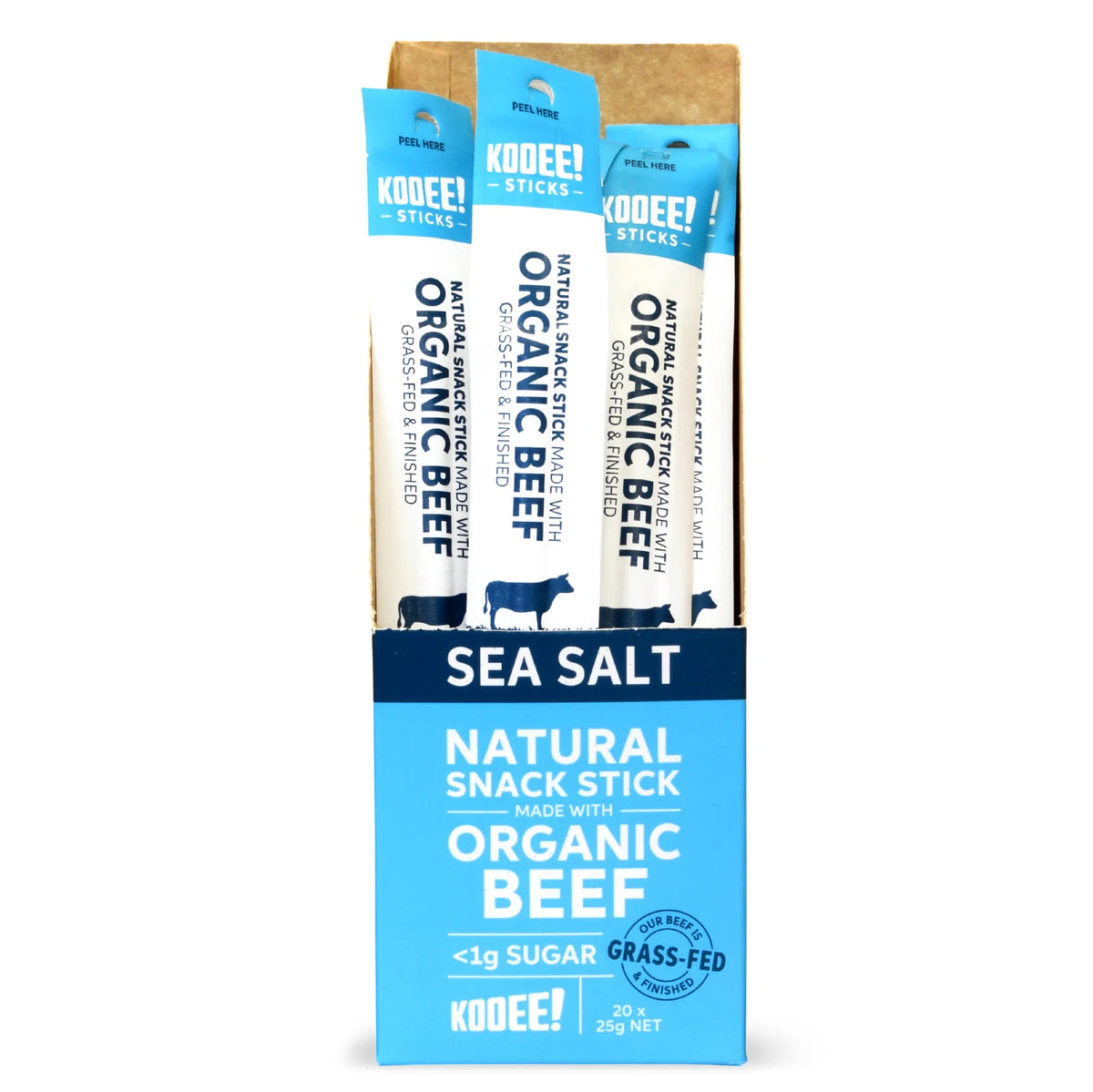 KOOEE SNACK STICK ORGANIC BEEF SEA SALT 25G