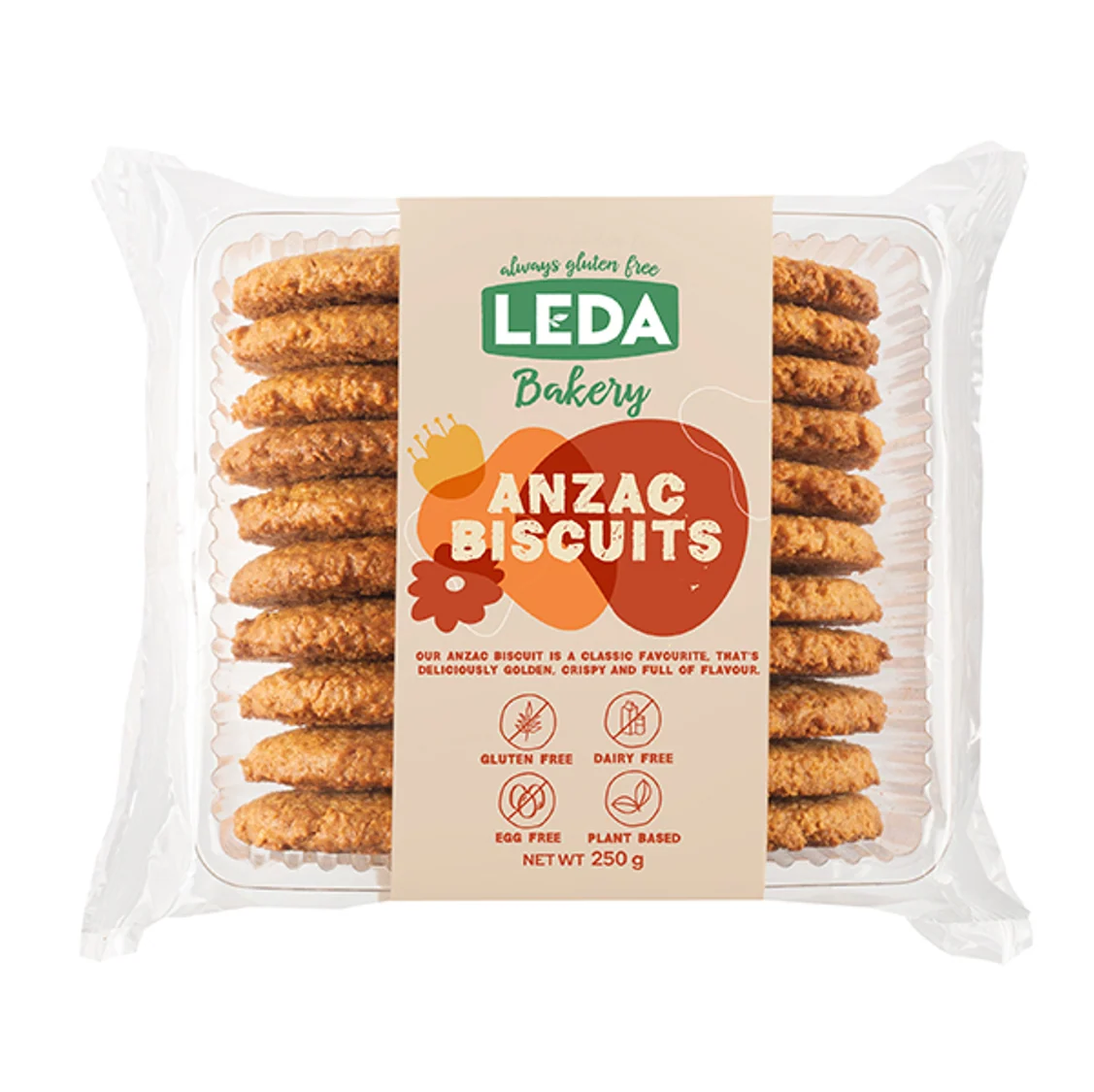 LEDA ANZAC BISCUITS 250G