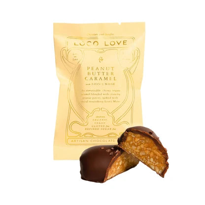 LOCO LOVE CHOCOLATE PB CARAMEL WITH LIONS MANE 30G