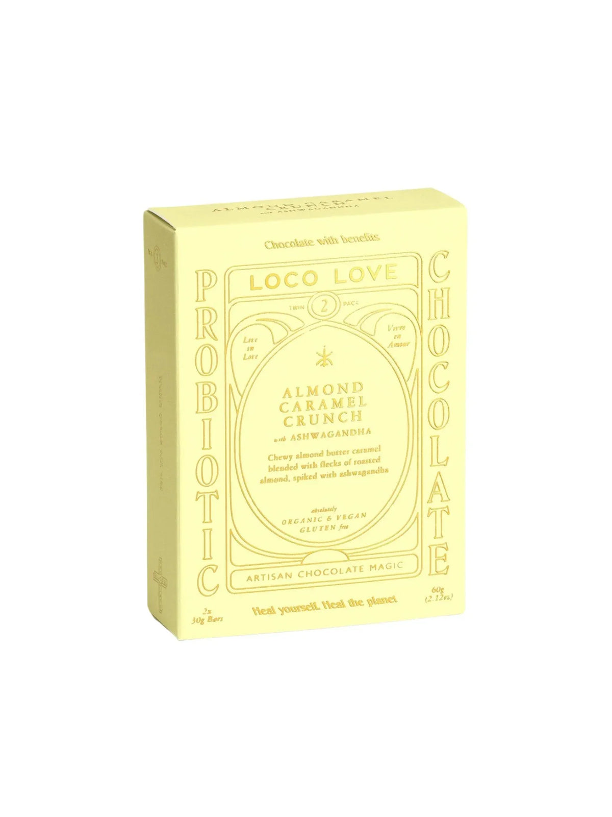 LOCO LOVE TWIN ALMOND CARAMEL CRUNCH 60G