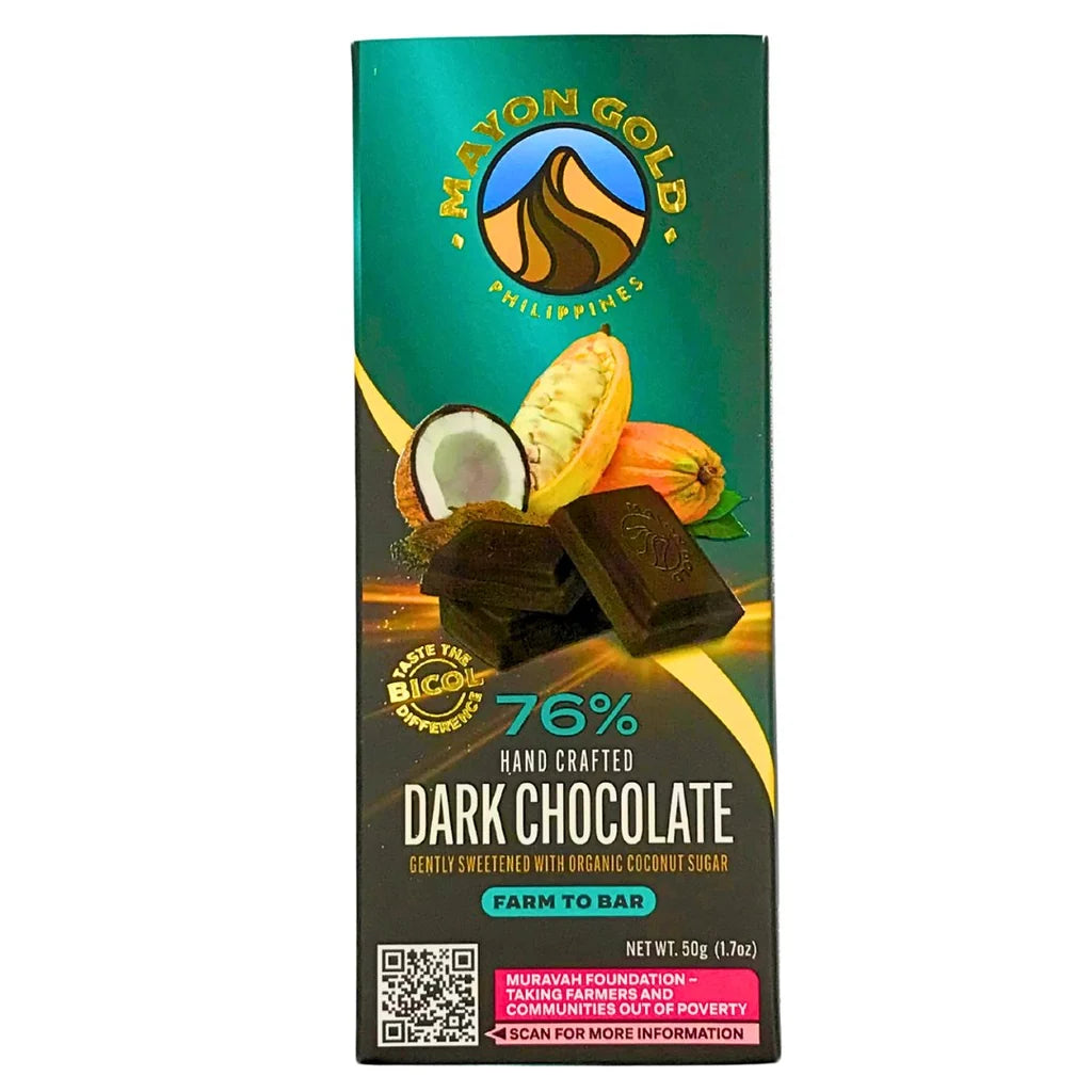 MAYON GOLD 76% DARK CHOC BAR 50G
