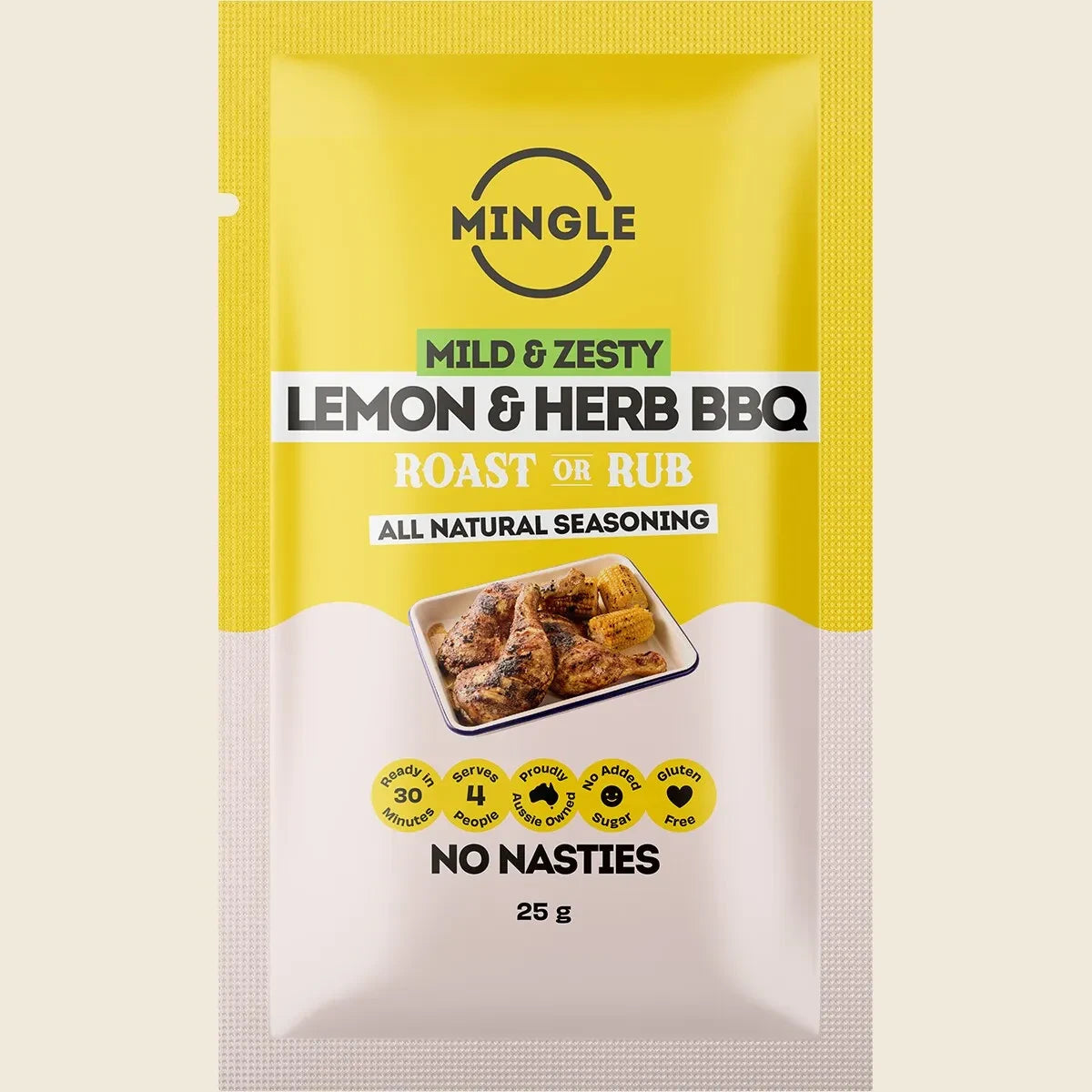 MINGLE LEMON &amp; HERB BBQ 25G