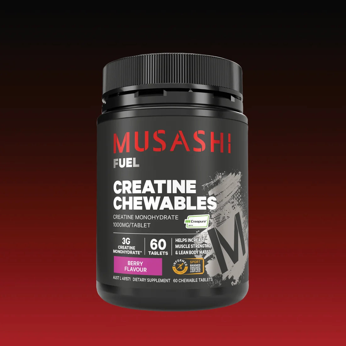 MUS CREATINE CHEW BERRY 60T