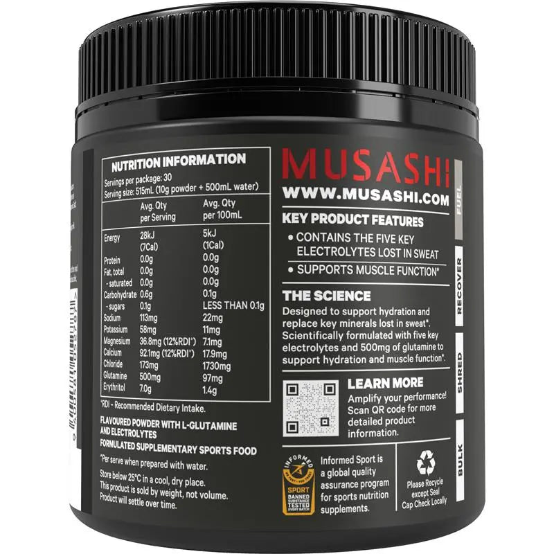 MUS ELECTROLYTES BLUE RASP 300G