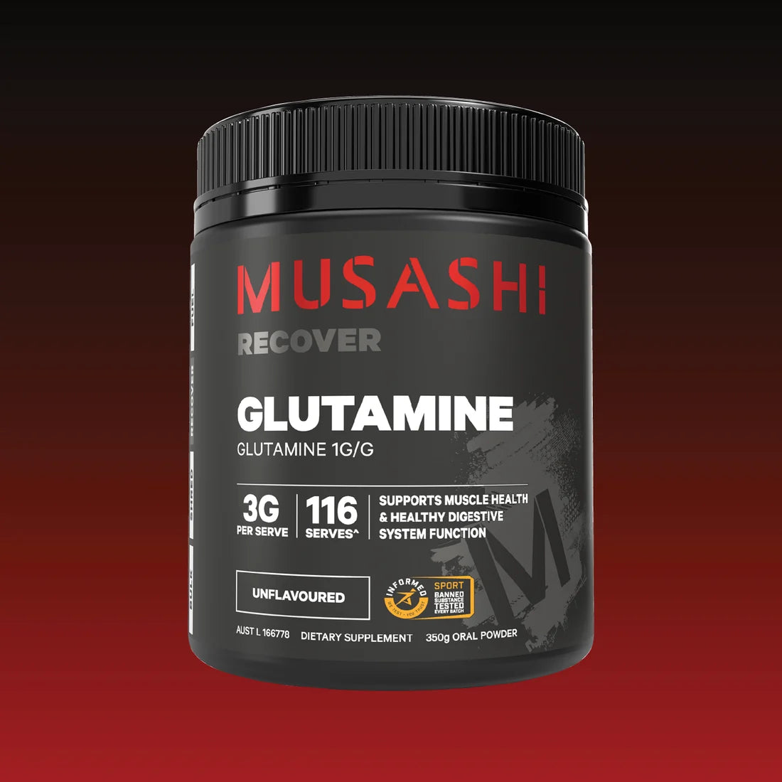 Mus Glutamine Unflavoured 350g