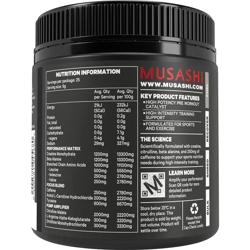 Mus Pre Workout Tropical Punch 225g