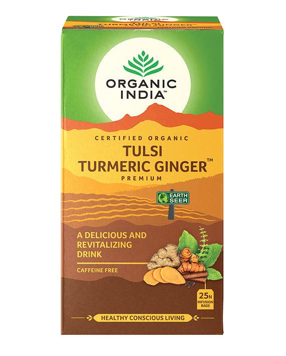 ORG INDIA TURMERIC GINGER TULSI TEA 25TB