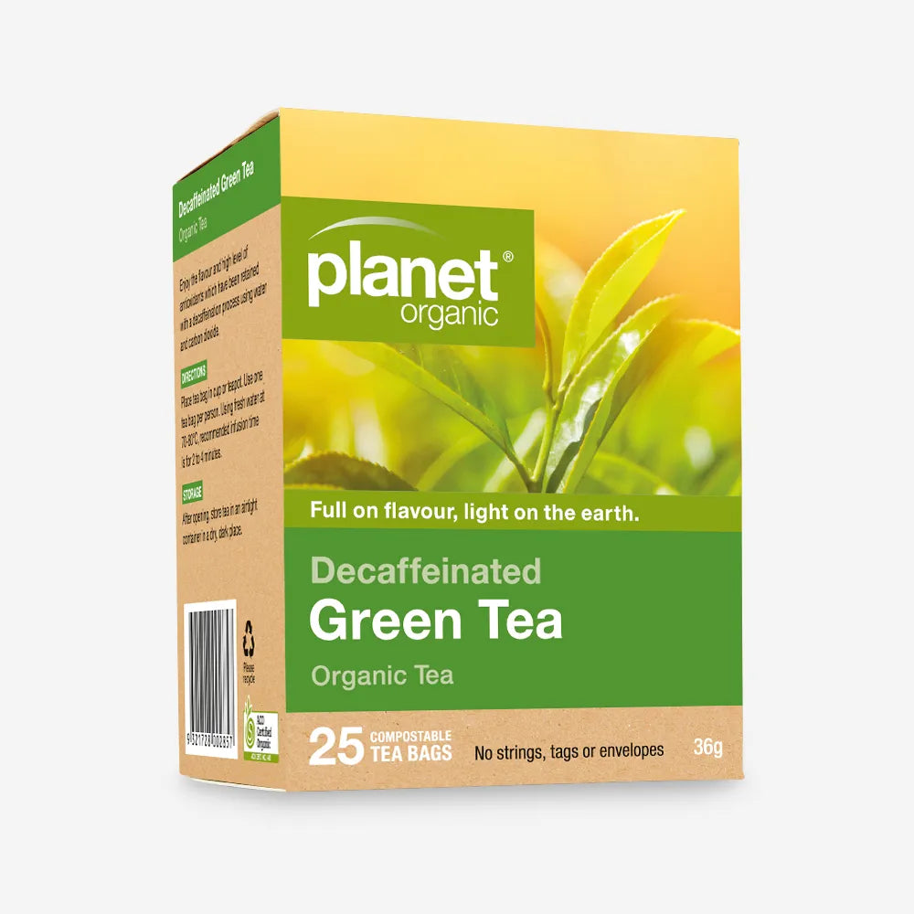 PLANET ORGANIC DECAFFEINATED GREEN TEA