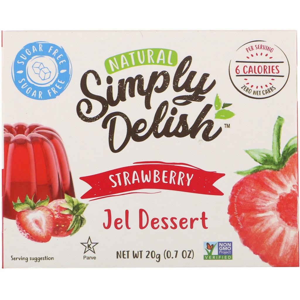 SIMPLY DELISH STRAWBERRY JEL DESSERT G/F 20G