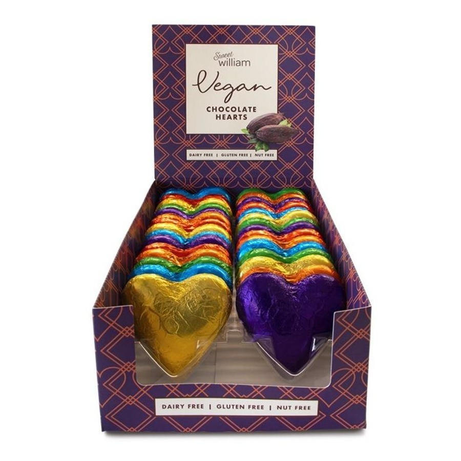 SWEET WILLIAM VEGAN CHOC HEARTS 30G