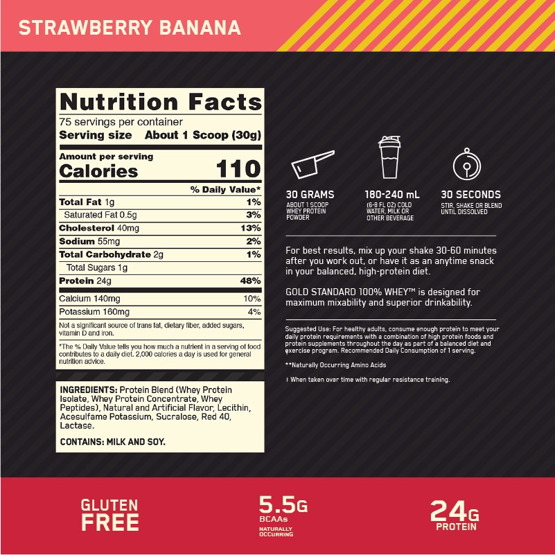 OPTIMUM NUTRITION GOLD STANDARD 100% WHEY