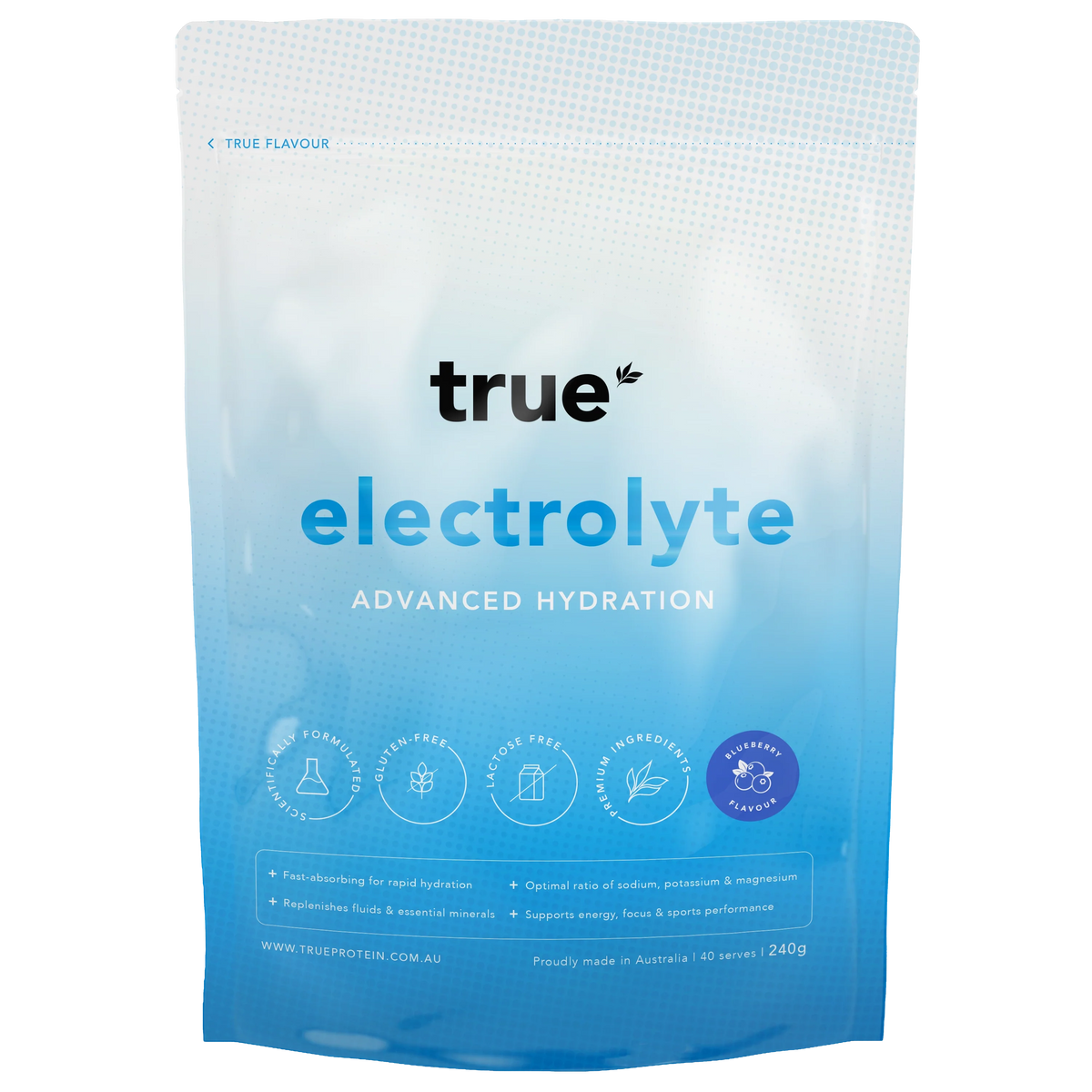 TRUE ELECTROLYTE BLUEBERRY 240G