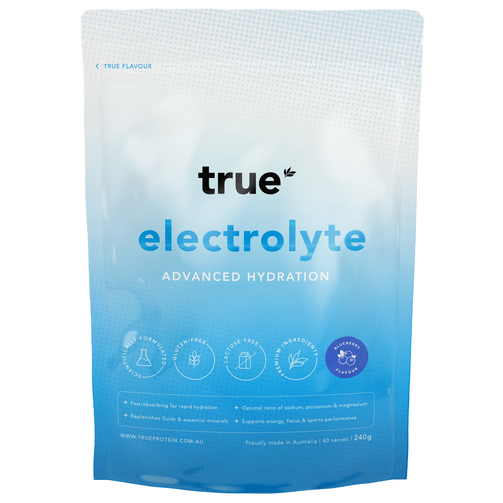 TRUE ELECTROLYTE BLUEBERRY 240G
