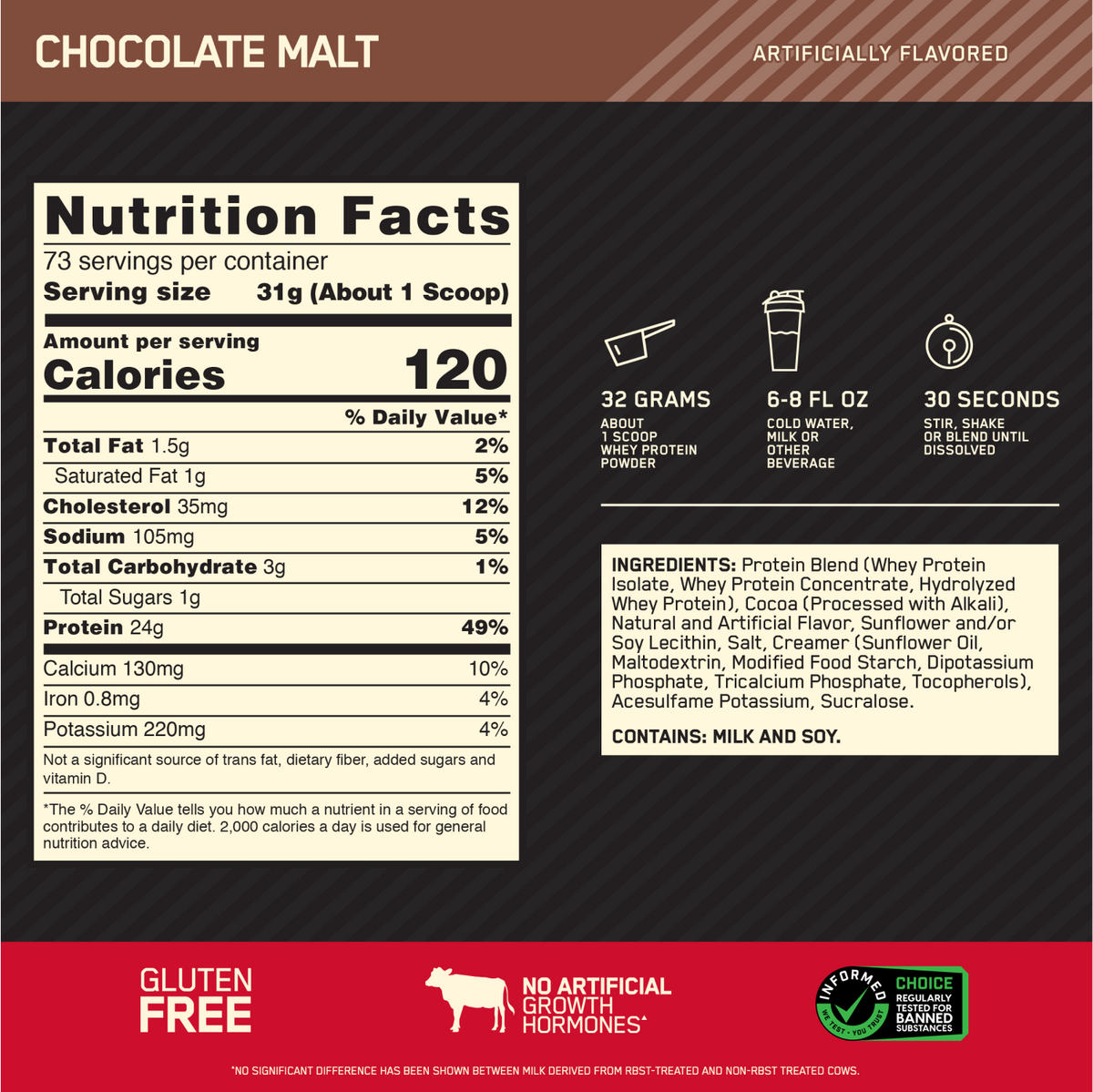 OPTIMUM NUTRITION GOLD STANDARD 100% WHEY