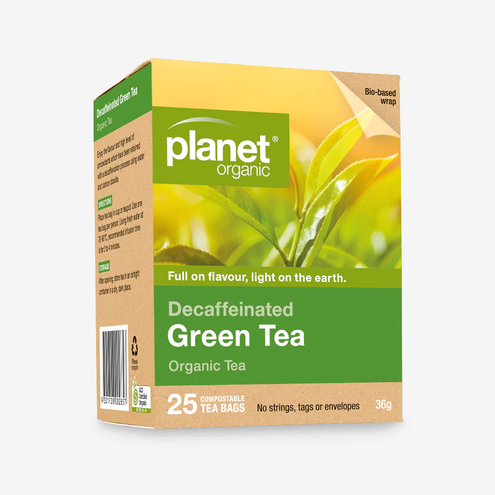 PLANET ORGANIC DECAFFEINATED GREEN TEA
