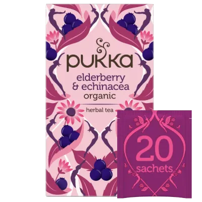 PUKKA ELDERBERRY AND ECHINACEA TEA BAGS