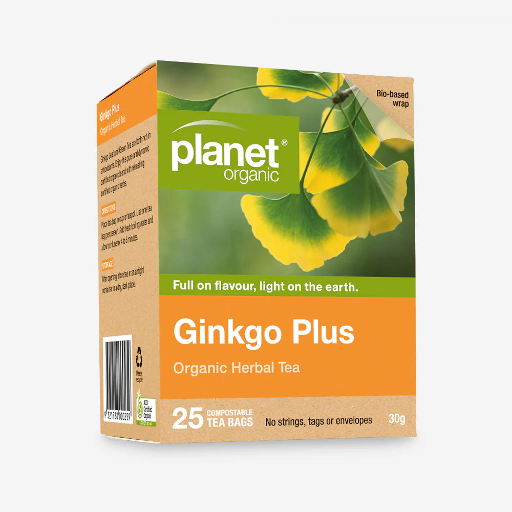 PLANET ORGANIC GINKGO PLUS HERBAL TEA