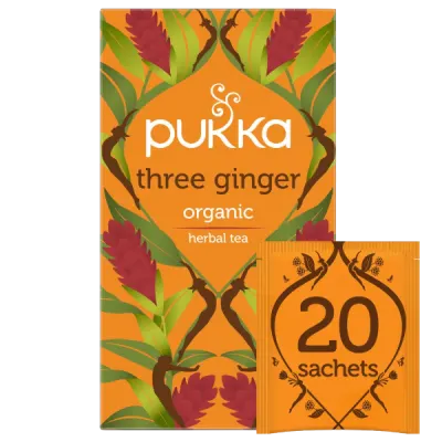 PUKKA THREE GINGER TEA BAGS